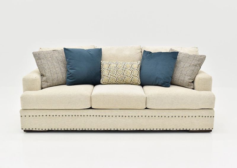 Front Facing View of the Everette Sofa in Off-White by Klaussner | Home Furniture Plus Bedding