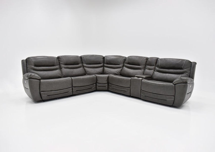 Dallas POWER Reclining Sectional Sofa Gray Home Furniture