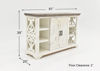 Dimension Details of the Harp Buffet Storage Cabinet in White by Vintage Furniture | Home Furniture Plus Bedding