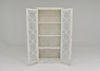 Front Facing View with the Doors Opened on the Windamere Accent Cabinet in White by Vintage Furniture | Home Furniture Plus Bedding