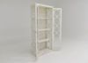 Slightly Angled View with the Doors Opened on the Windamere Accent Cabinet in White by Vintage Furniture | Home Furniture Plus Bedding
