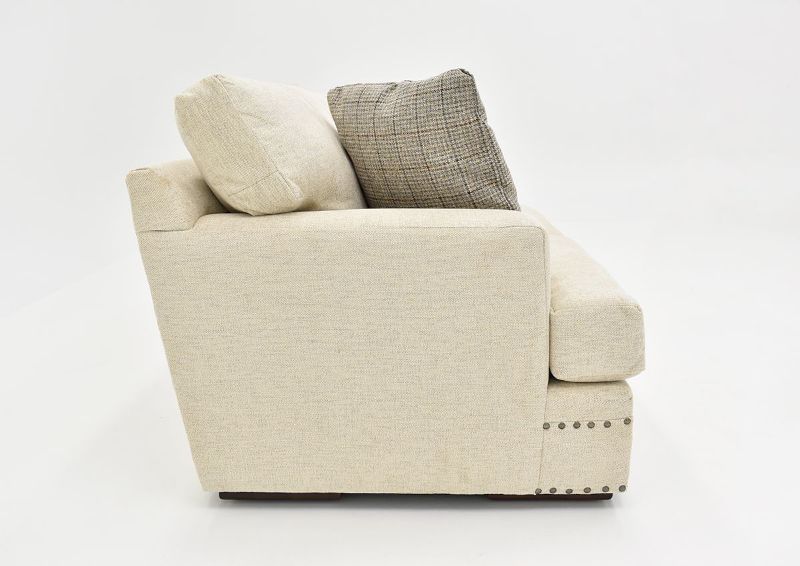 Side View of the Everette Loveseat in Off-White by Klaussner | Home Furniture Plus Bedding