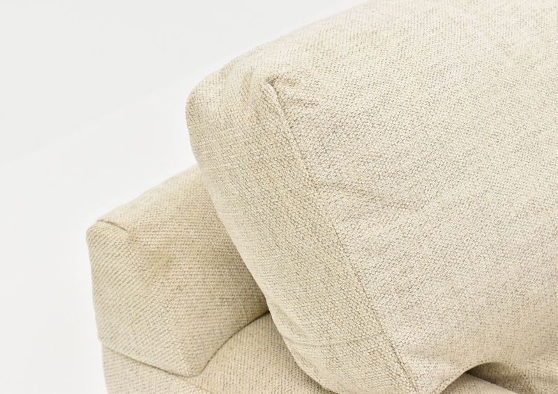 Close Up View of the Back Cushion on the Everette Loveseat in Off-White by Klaussner | Home Furniture Plus Bedding