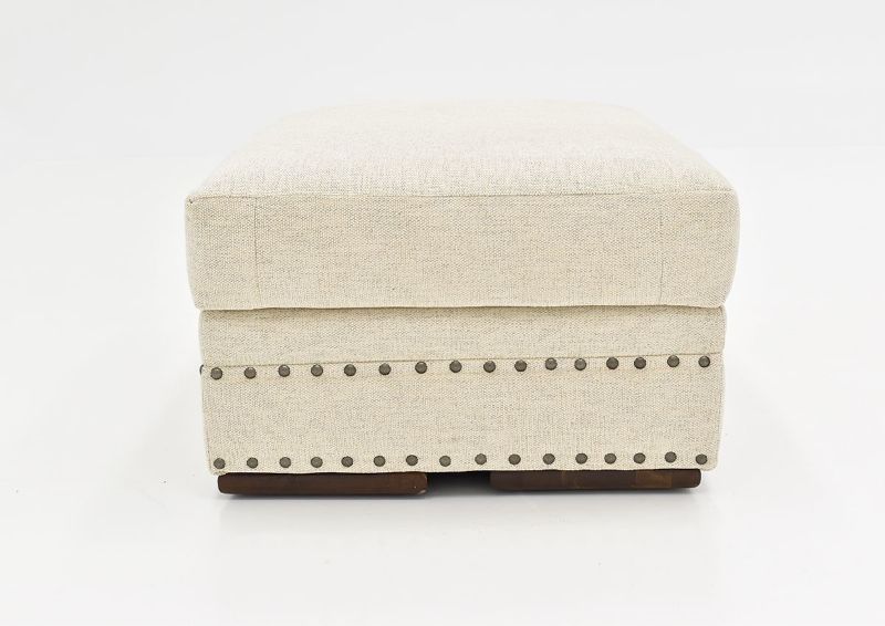 Side View of  the Everette Ottoman in Off-White by Klaussner | Home Furniture Plus Bedding