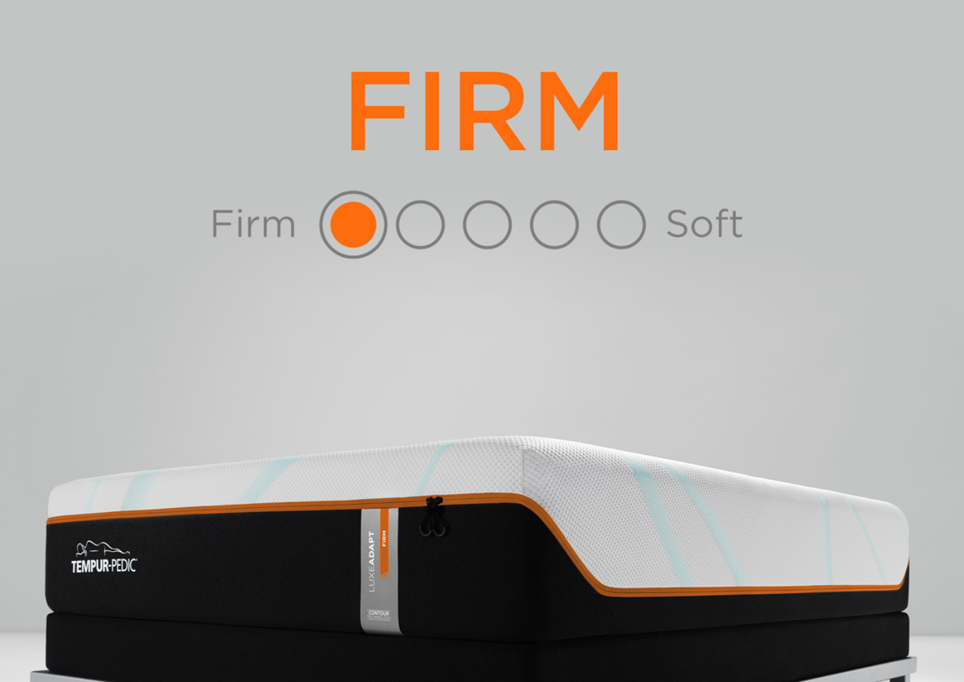 Graphic Showing the Feel and Comfort Level of the Tempur-Pedic TEMPUR-LUXEAdapt FIRM - Twin XL | Home Furniture Mattress Center