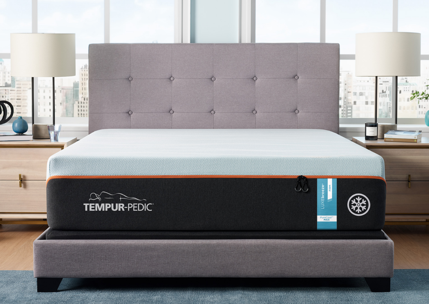 Room Shot of the Tempur-Pedic LuxeBreeze Firm Mattress - Twin XL | Home Furniture Mattress Center