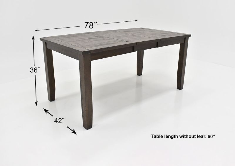 Dimension Details of the Willow Creek Counter Height Dining Table by Jofran | Home Furniture Plus Bedding