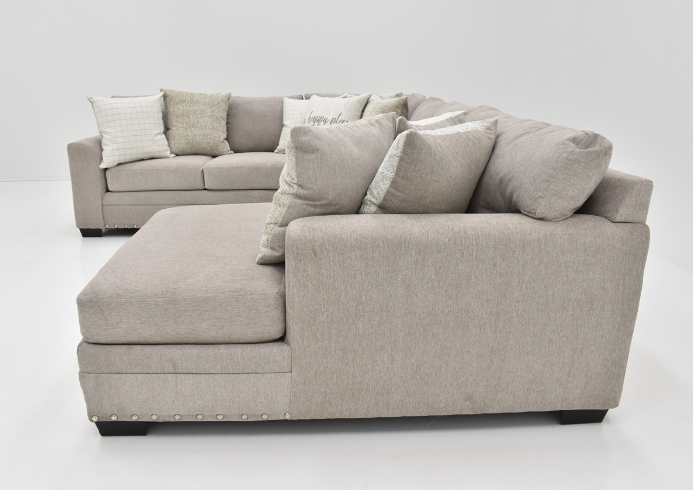 Right Corner Section of the Sycamore Sectional Sofa with Chaise in Sandstone by Behold Home | Home Furniture Plus Bedding