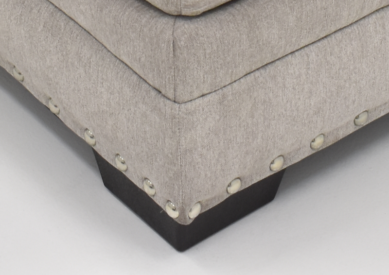 Corner Detail on the Sycamore Sectional Sofa with Nailhead Trim Accents by Behold Home | Home Furniture Plus Bedding