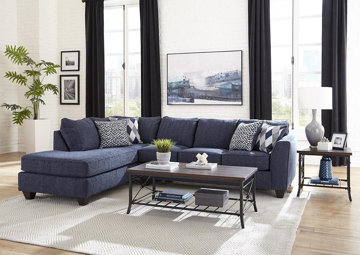 Endurance Sectional Sofa Navy Blue Home Furniture