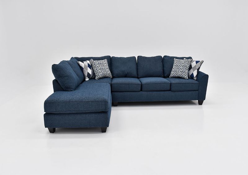 Chaise Side  View of the Endurance Sectional Sofa in Navy Blue by Albany Industries | Home Furniture Plus Bedding