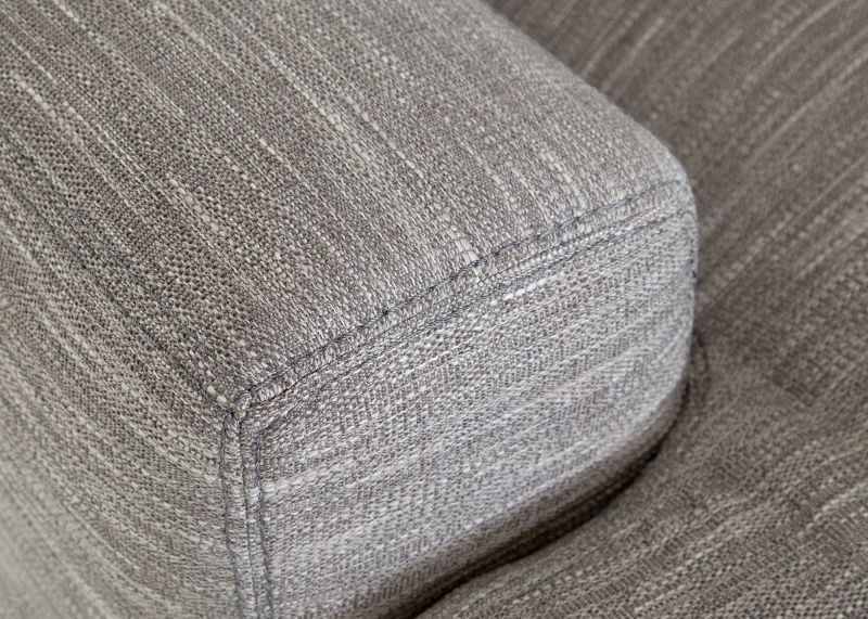 Close Up View of the  Arm on the Barton 3 Piece Sectional Sofa in Gray by Franklin Corporation | Home Furniture Plus Bedding