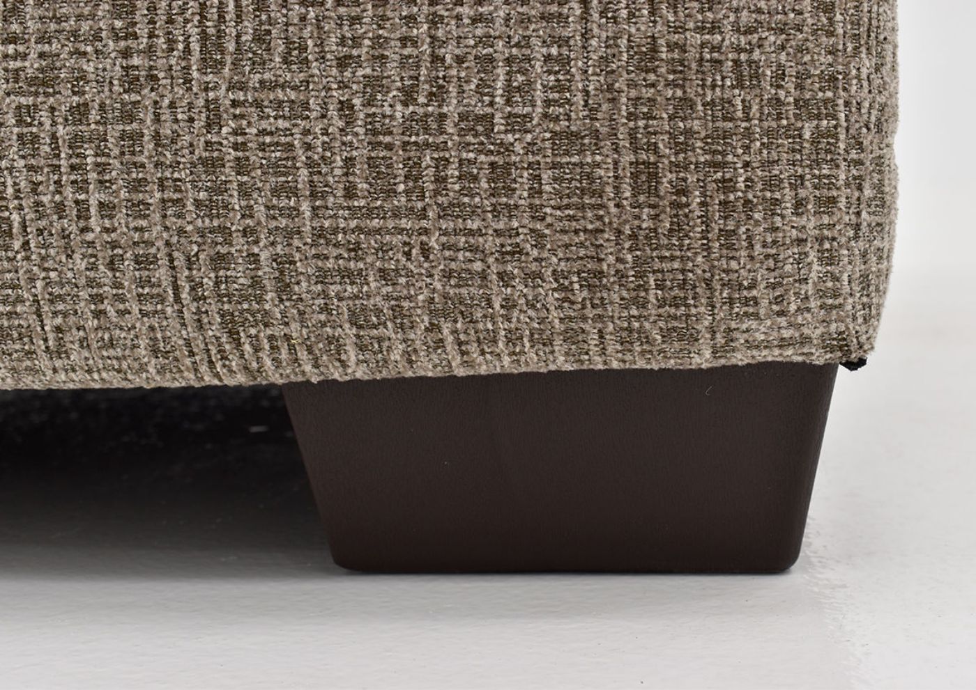 	Close Up View of the Foot on the Perth Sofa with Chaise in Pewter by Peak Living Furniture | Home Furniture Plus Bedding