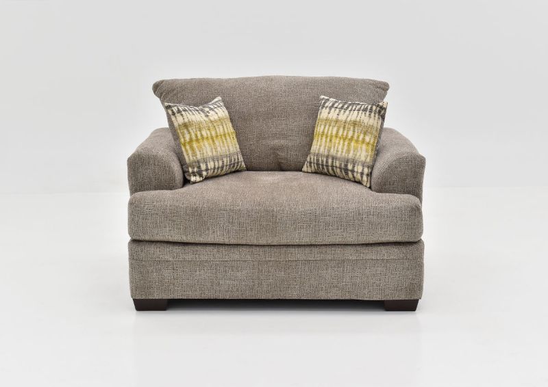 Front Facing View of the Perth Chair in Pewter by Peak Living Furniture | Home Furniture Plus Bedding