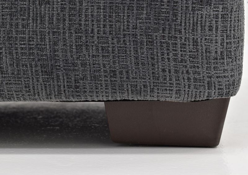 Close Up View of the Foot on the Perth Sofa in Smoke Gray by Peak Living Furniture | Home Furniture Plus Bedding