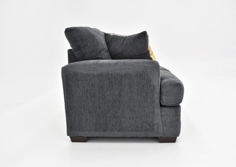 Side View of the Perth Loveseat in Smoke Gray by Peak Living Furniture | Home Furniture Plus Bedding