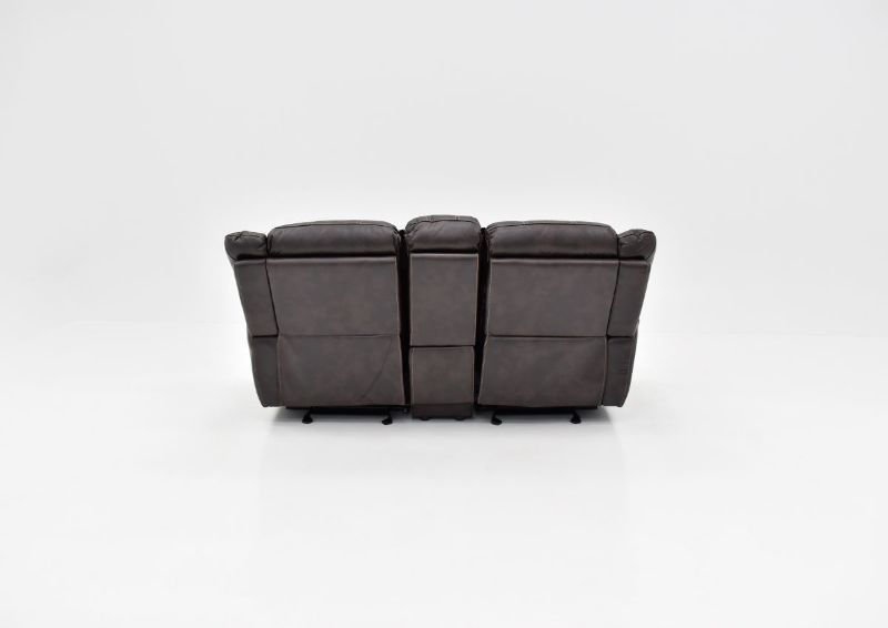 Rear View of the Torino Reclining Loveseat in Brown by Man Wah | Home Furniture Plus Bedding