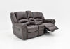 Slightly Angled View with the Footrest Opened of the Torino Reclining Loveseat in Brown by Man Wah | Home Furniture Plus Bedding