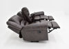 Fully Reclined Side Facing  View with the Footrests Opened of the Torino Reclining Loveseat in Brown by Man Wah | Home Furniture Plus Bedding