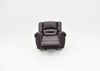 Front Facing View of the Reclined Torino Glider Recliner in Brown by Man Wah | Home Furniture Plus Bedding