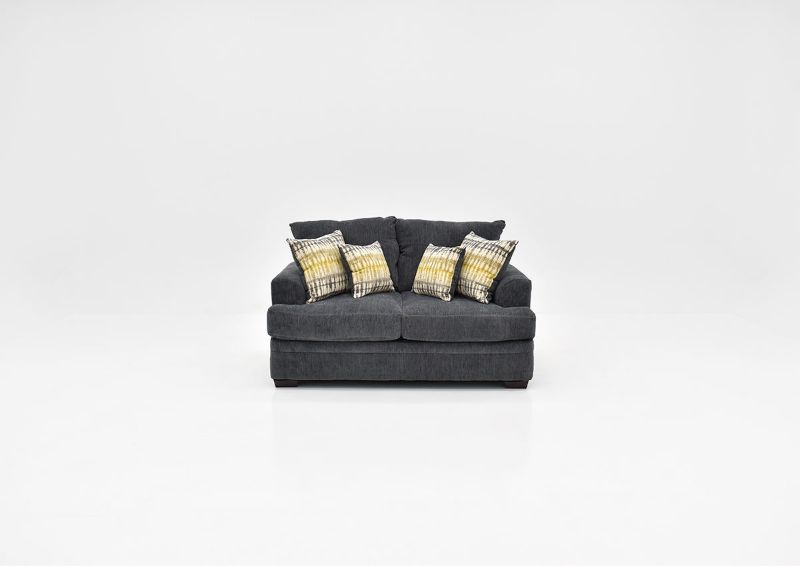 Front Facing View of the Perth Loveseat in Smoke Gray by Peak Living | Home Furniture Plus Bedding