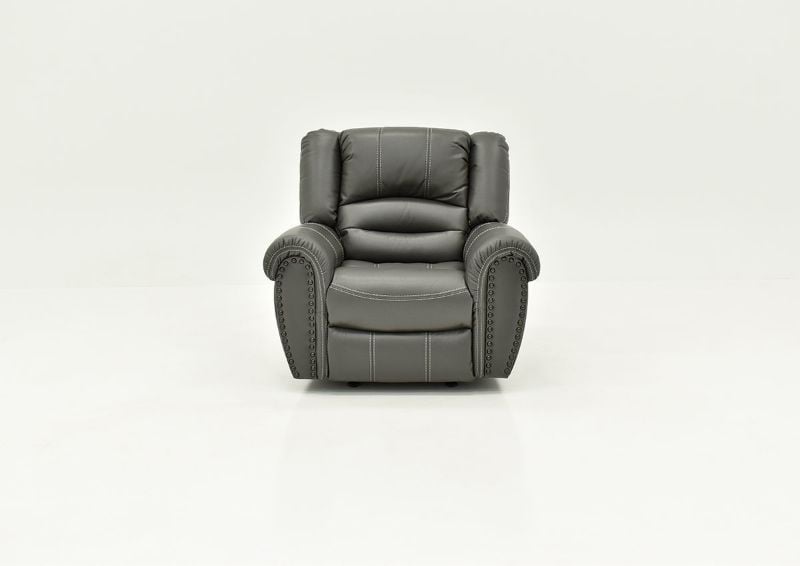 	Front Facing View  of the Torino Glider Recliner in Gray by Man Wah | Home Furniture Plus Bedding