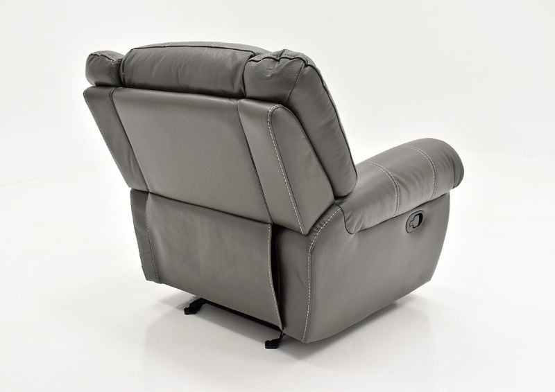 Rear View of the Torino Glider Recliner in Gray by Man Wah | Home Furniture Plus Bedding