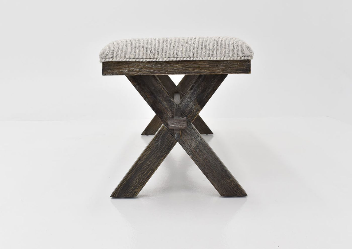 Side Facing View of the Breckenridge Dining Bench in Gray by Standard Furniture | Home Furniture Plus Bedding