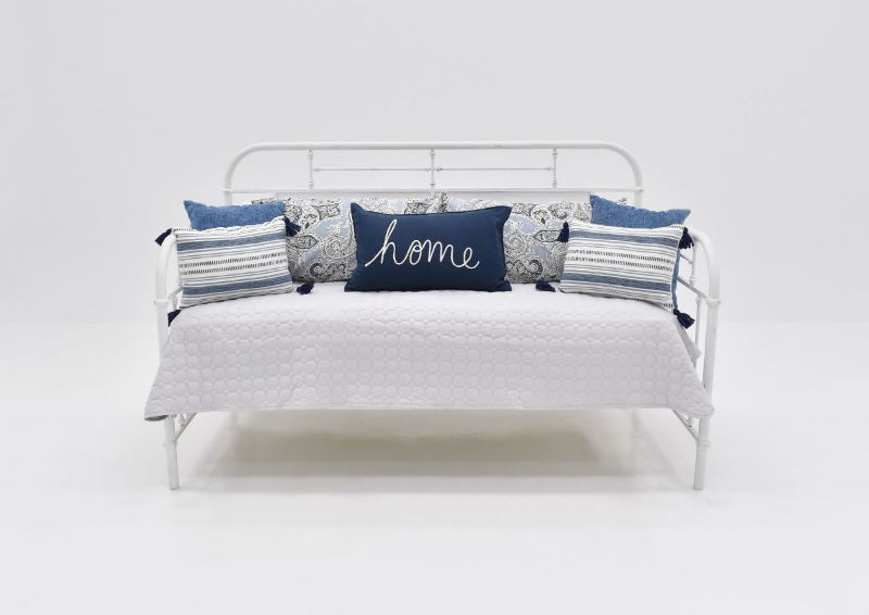 Front Facing View of the Vintage Metal Daybed in White by Liberty Furniture | Home Furniture Plus Bedding