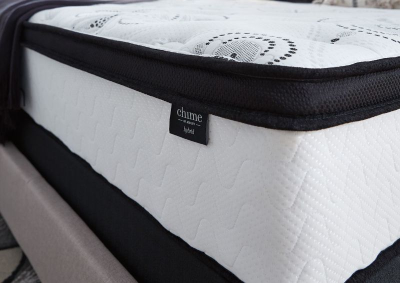 Chime 12 Inch Hybrid Mattress by Ashley Furniture Showing the Mattress Edge Details | Home Furniture Plus Bedding