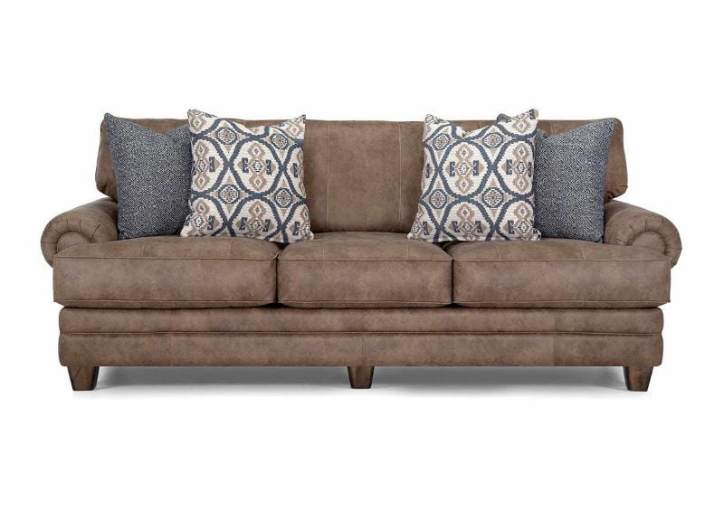 Front Facing View of the Sicily Sofa in Brown by Franklin | Home Furniture Plus Bedding