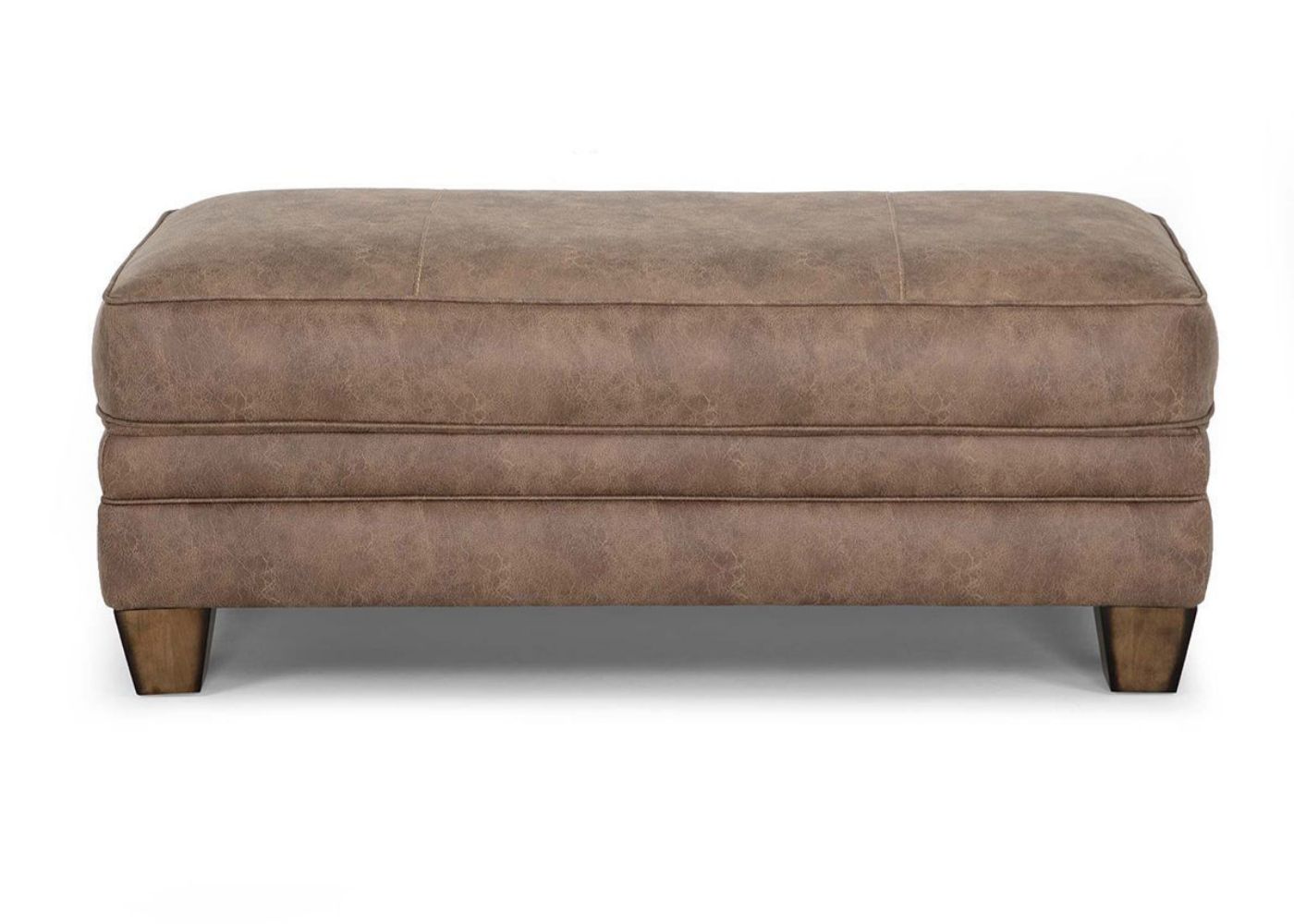 Front Facing View of the Sicily Ottoman in Brown by Franklin | Home Furniture Plus Bedding