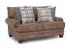 Slightly Angled View  of the Sicily Loveseat in Brown by Franklin | Home Furniture Plus Bedding