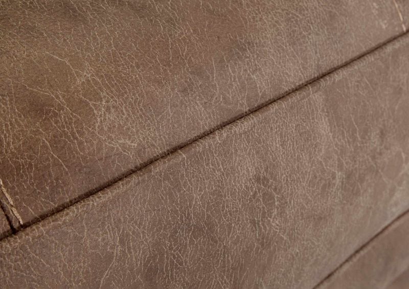 Close Up View of the  Side of the Sicily Ottoman in Brown by Franklin | Home Furniture Plus Bedding