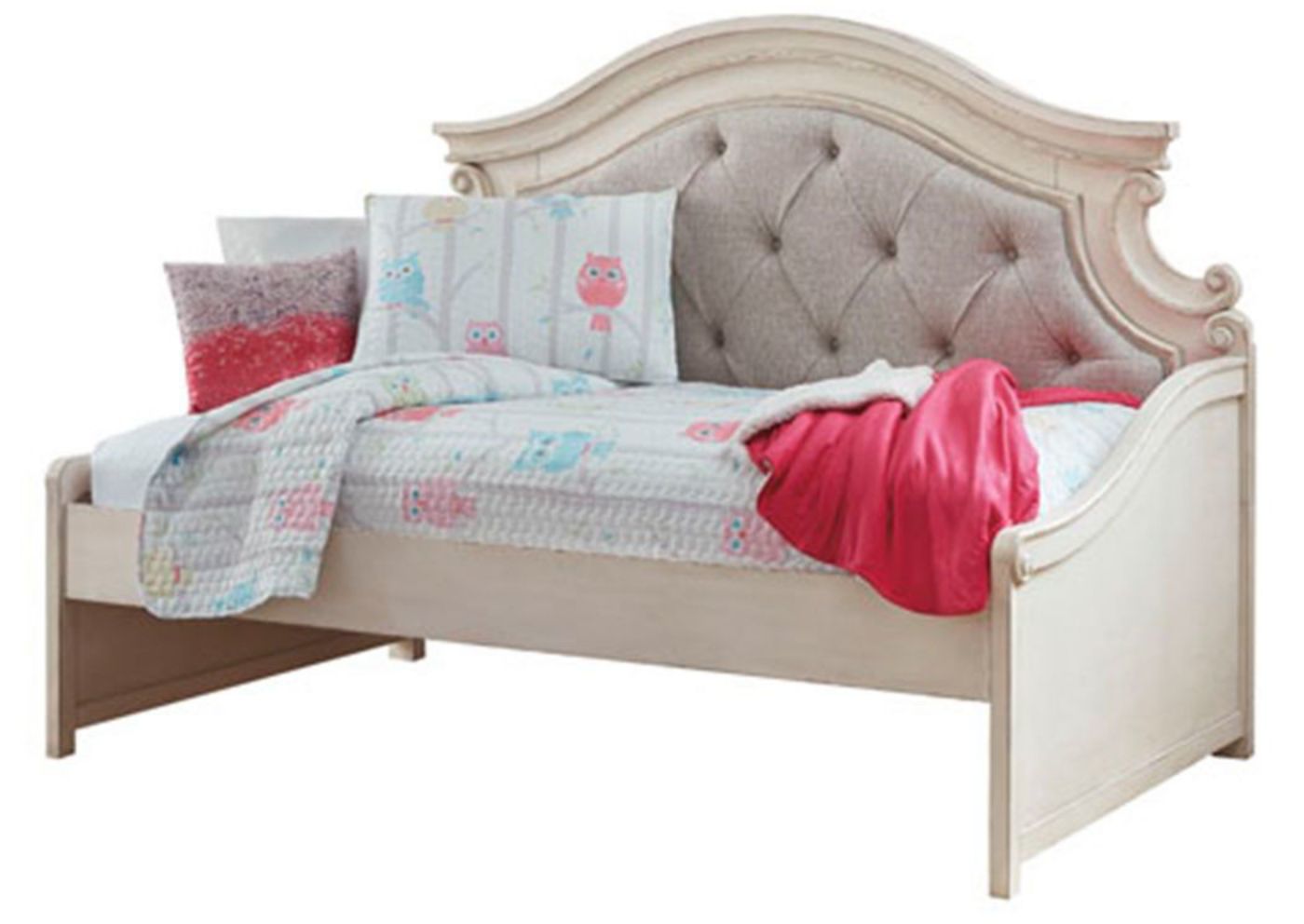 Picture of Realyn Upholstered Day Bed - White - Twin Size