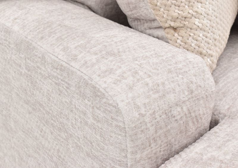 Angled Closeup View  of the Arm on the Gabriella Sofa in Off-White by Albany Industries | Home Furniture Plus Bedding