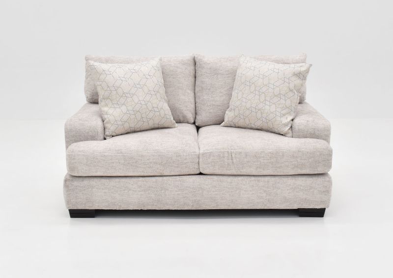 Front Facing View of the Gabriella Loveseat in Off-White by Albany Industries | Home Furniture Plus Bedding