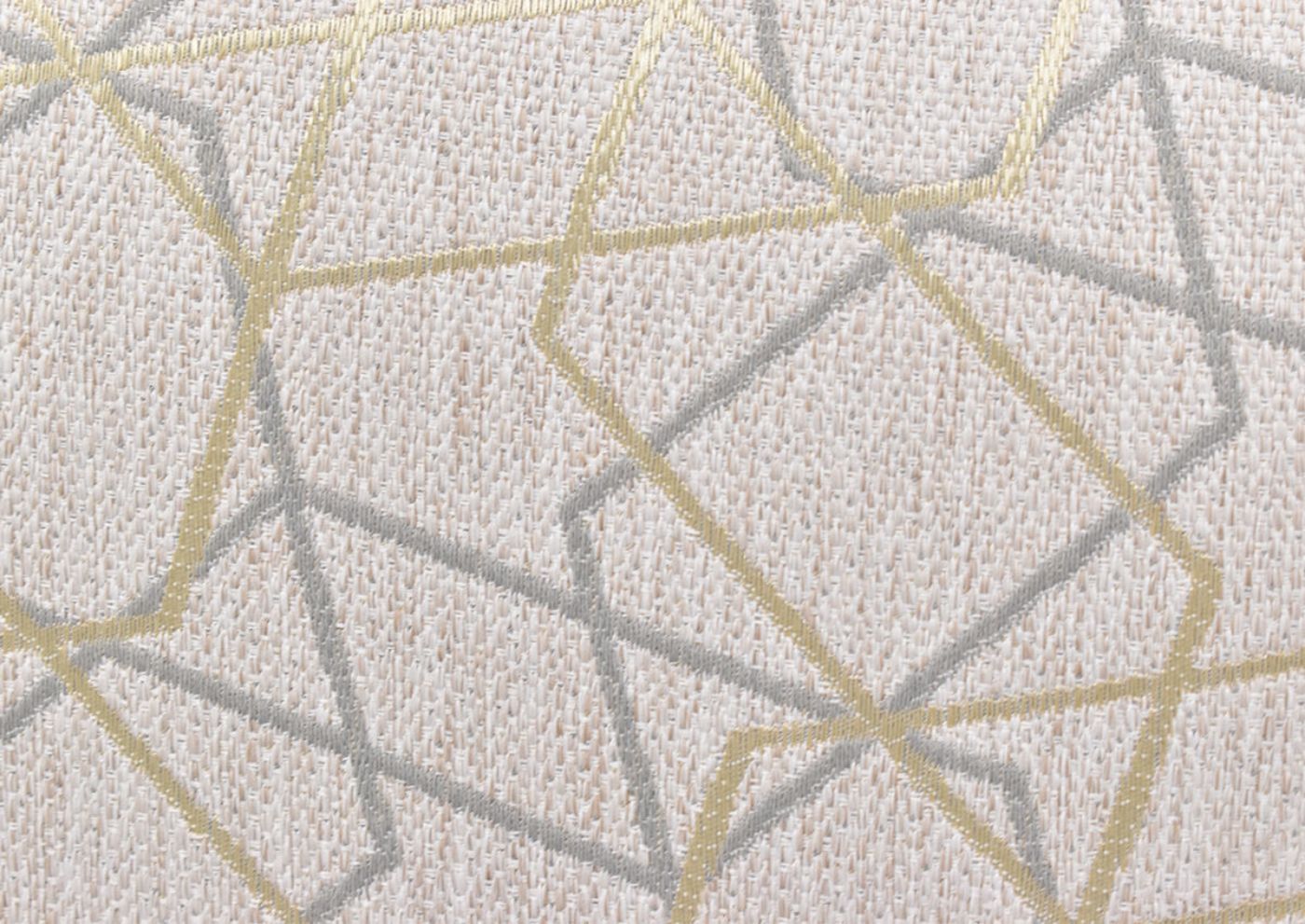Closeup View  of the Geometric Accent Pillow Fabric on the Gabriella Loveseat in Off-White by Albany Industries | Home Furniture Plus Bedding