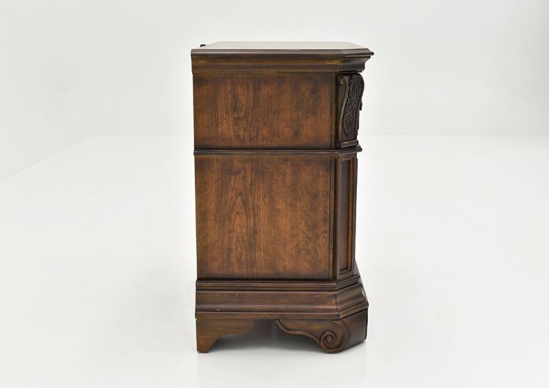 Cherry Brown Devonshire Nightstand Side View | Home Furniture Plus Bedding	