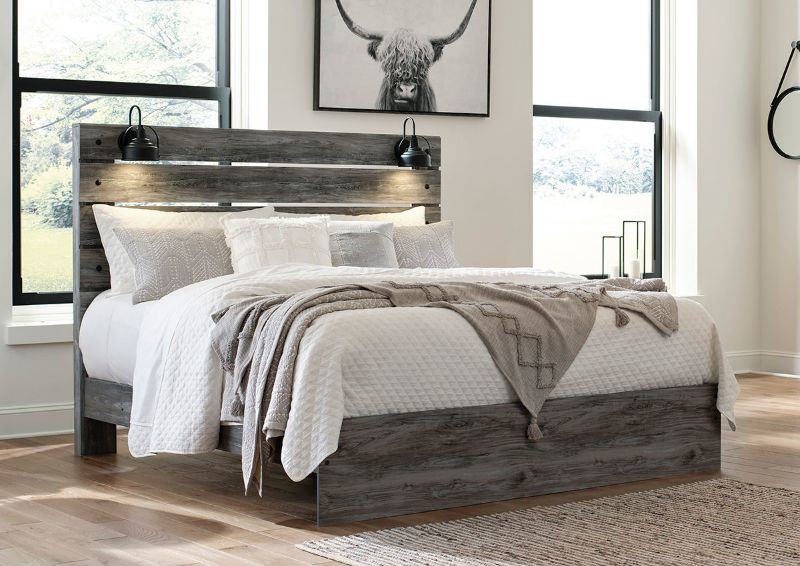 Room View of the Baystorm King Size Bed in Gray by Ashley Furniture | Home Furniture Plus Bedding