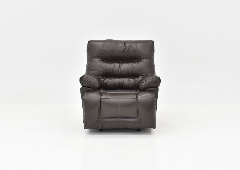 Front Facing View of the Boss POWER Leather Rocker Recliner in Dark Chocolate by Franklin Corporation | Home Furniture Plus Bedding