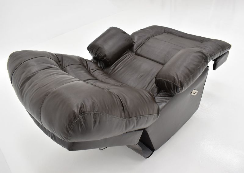 Overhead View of the Boss POWER Leather Rocker Recliner in Dark Chocolate by Franklin Corporation | Home Furniture Plus Bedding
