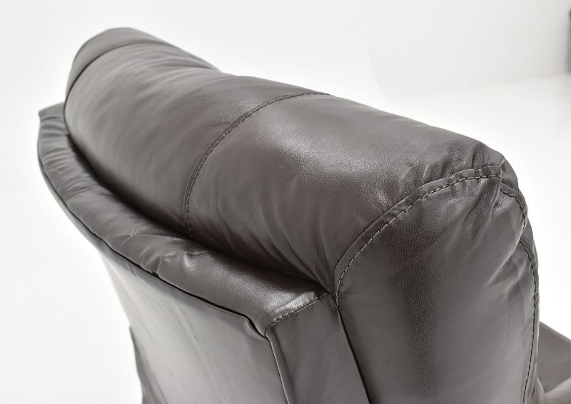 Angled Back View of the Boss Leather Rocker Recliner in Dark Chocolate by Franklin Corporation | Home Furniture Plus Bedding