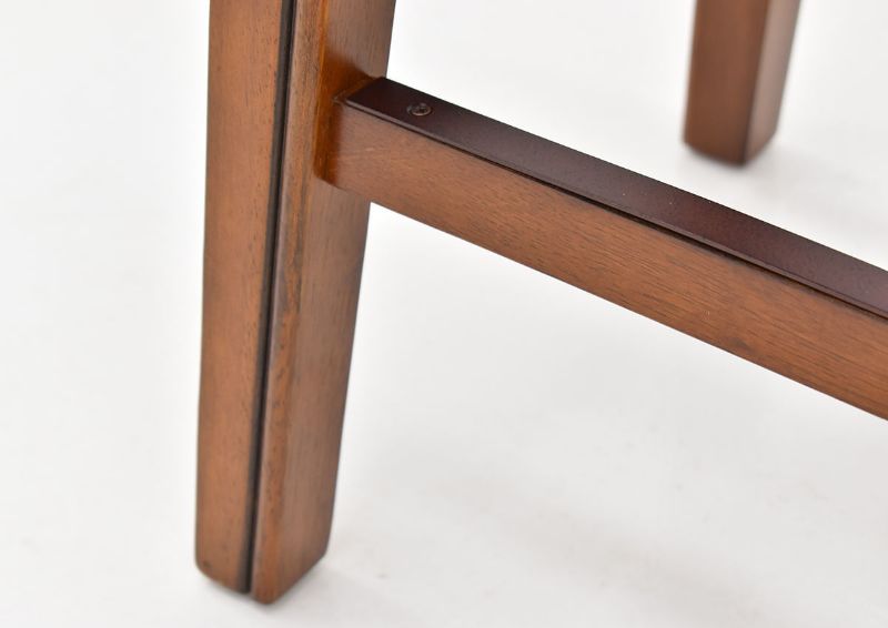 	Close Up View of the Leg and Footrest of the Fiesta 30 Inch Barstool in Brown by Elements International | Home Furniture Plus Bedding