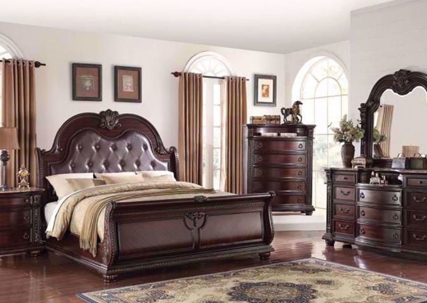 Stanley King Size Bedroom Set - Brown | Home Furniture Plus Bedding and ...