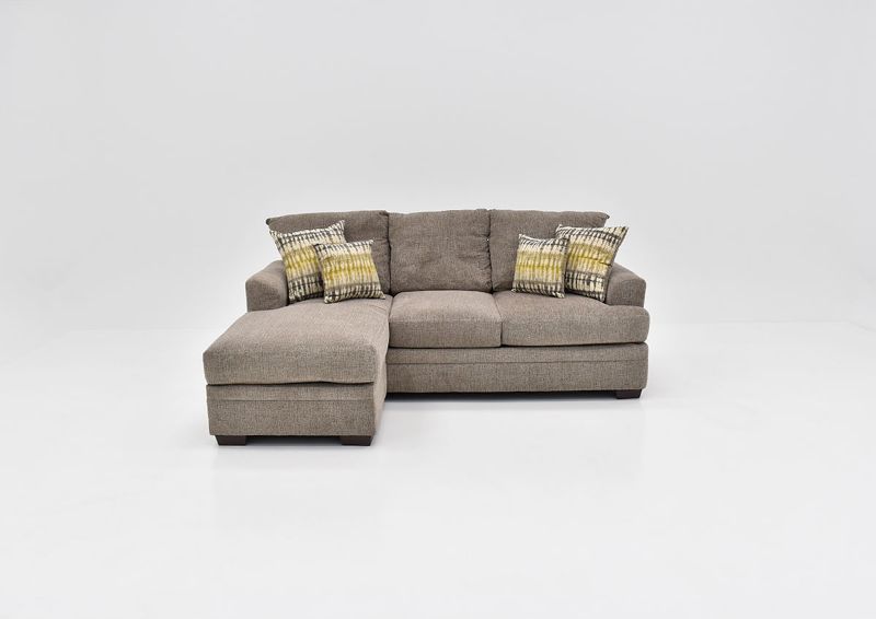 Front Facing View of the Perth Sofa with Chaise in Pewter by Peak Living Furniture | Home Furniture Plus Bedding