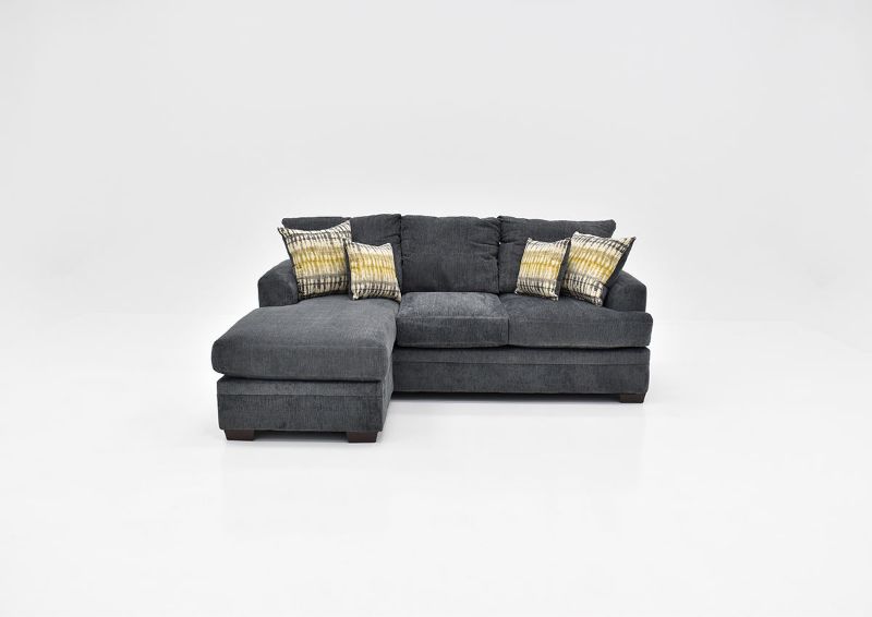 Front Facing View of the Perth Sofa with Chaise in Smoke by Peak Living Furniture | Home Furniture Plus Bedding