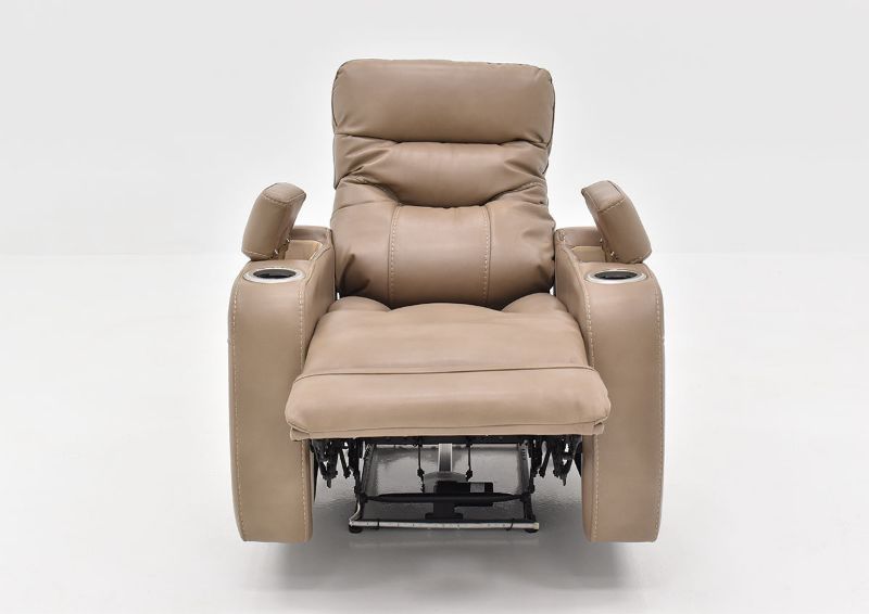 Front Facing View of the Origin POWER Home Theater Recliner in Taupe by Parker House Furniture | Home Furniture Plus Bedding