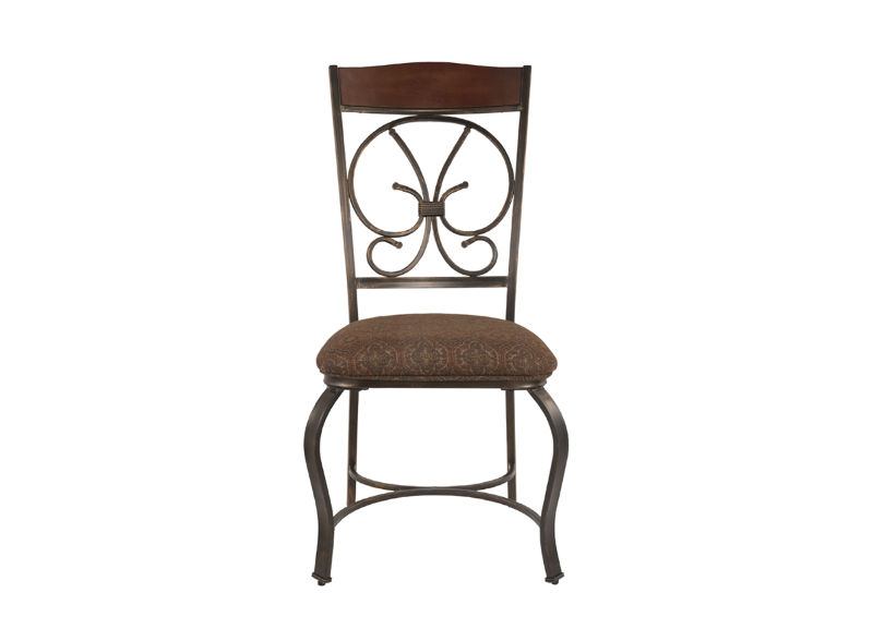 Front Facing View of the Glambrey Dining Chair in Brown by Ashley Furniture | Home Furniture Plus Bedding