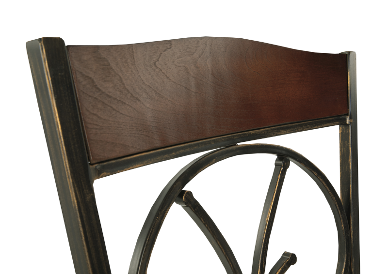 Slightly Angled View of the Glambrey Dining Chair Back in Brown by Ashley Furniture | Home Furniture Plus Bedding